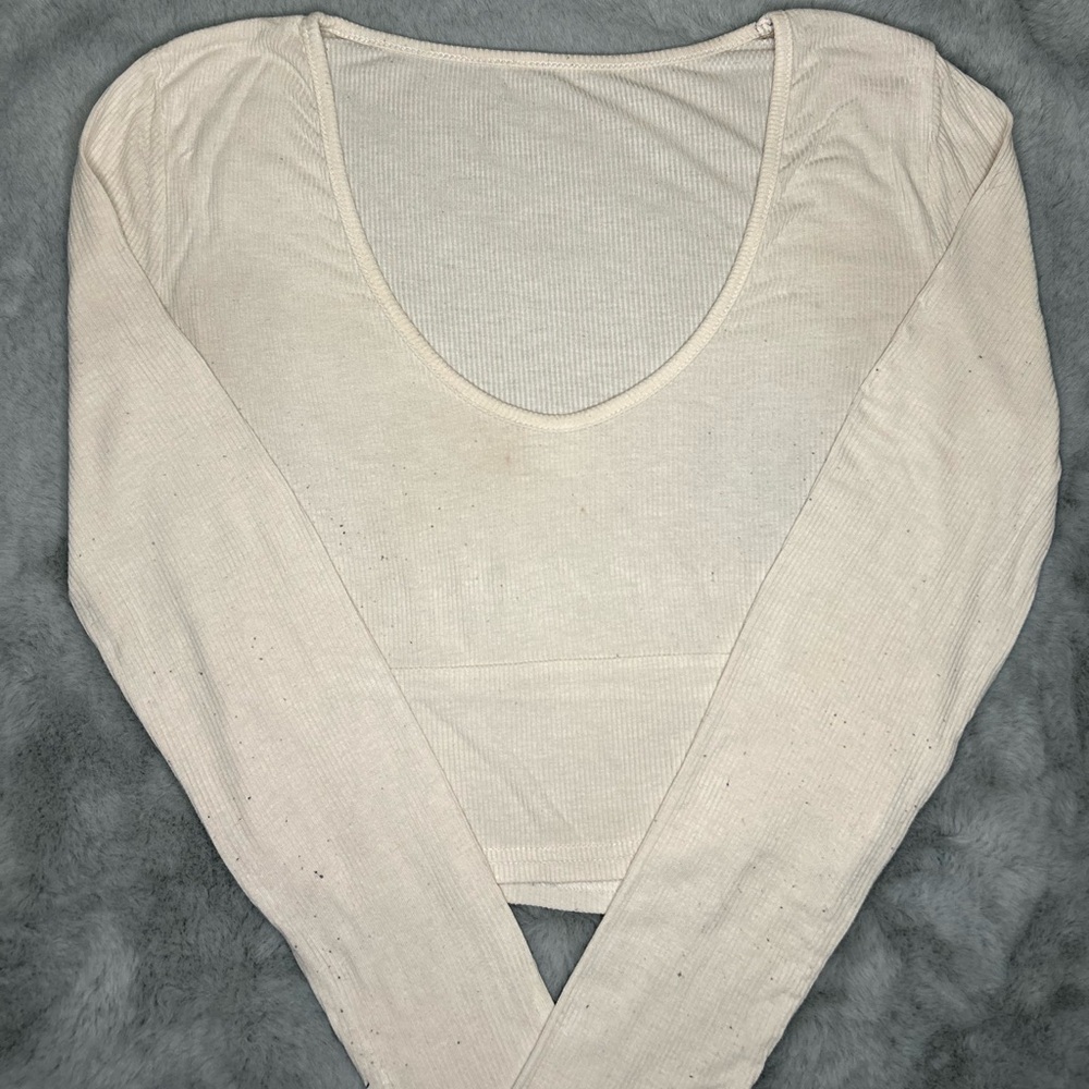 Women's Cream Long Sleeve Top